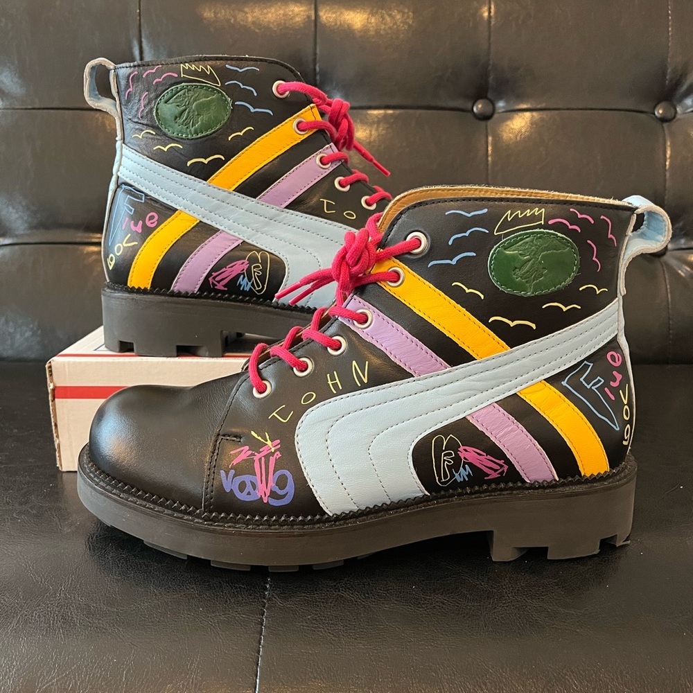 John Fluevog 7th Heaven Whitty Retro Lace-Up Boots